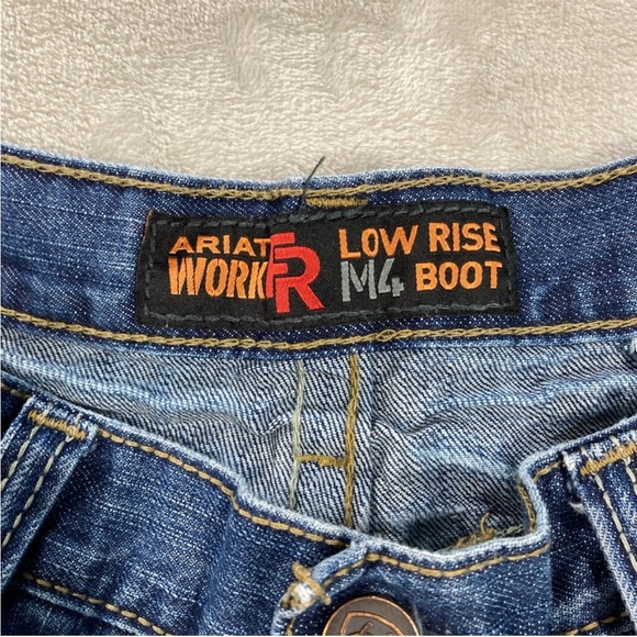 Ariat Work FR Blue M4 Low Rise Boot Cut
Jeans Men's Sz 36x32 10012552 - Picture 6 of 8